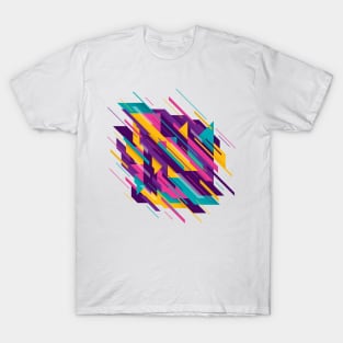 colorful triangle geometric abstract T-Shirt